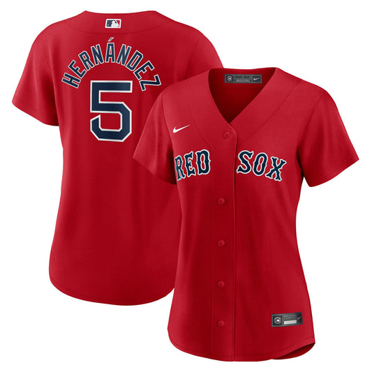 Women's Boston Red Sox Enrique Hernandez Alternate Player Jersey - Red