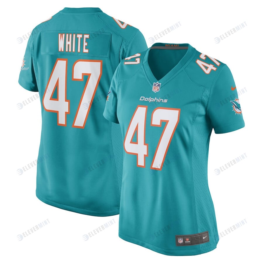 ZaQuandre White Miami Dolphins Women's Game Player Jersey - Aqua