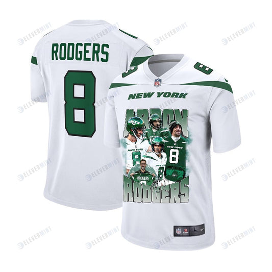 Aaron Rodgers 8 New York Jets Legacy Game YOUTH Jersey - White