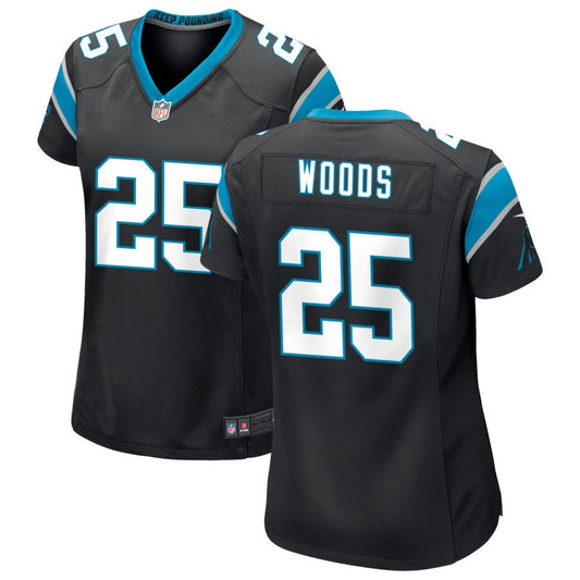 Xavier Woods Carolina Panthers Nike Women's Game Jersey - Black