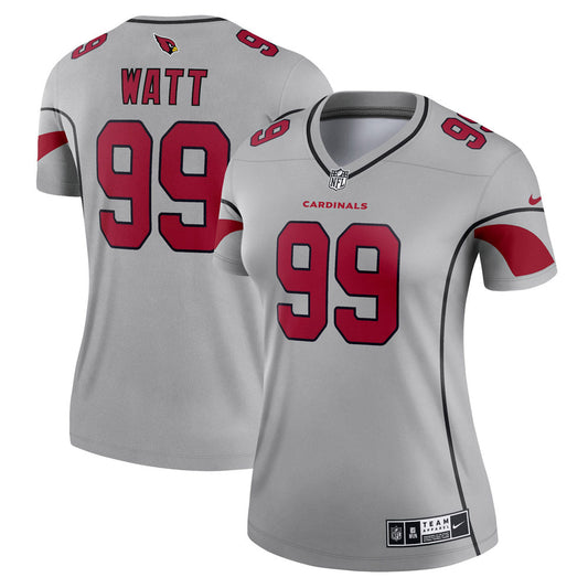 Women's Arizona Cardinals J.J. Watt Inverted Legend Jersey Gray