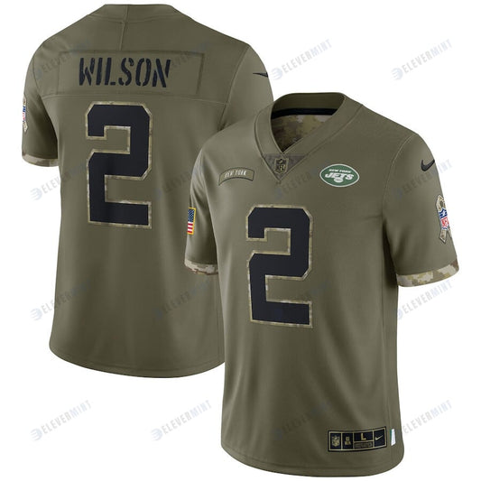 Zach Wilson New York Jets 2022 Salute To Service Limited Jersey - Olive