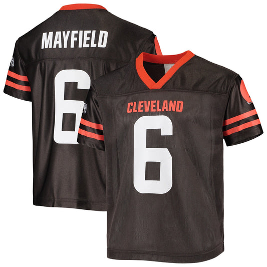 Youth Baker Mayfield Brown Cleveland Browns Team Replica Jersey