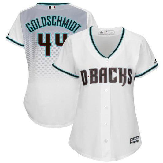 Women's Arizona Diamondbacks Paul Goldschmidt Replica Home Jersey - White/Teal